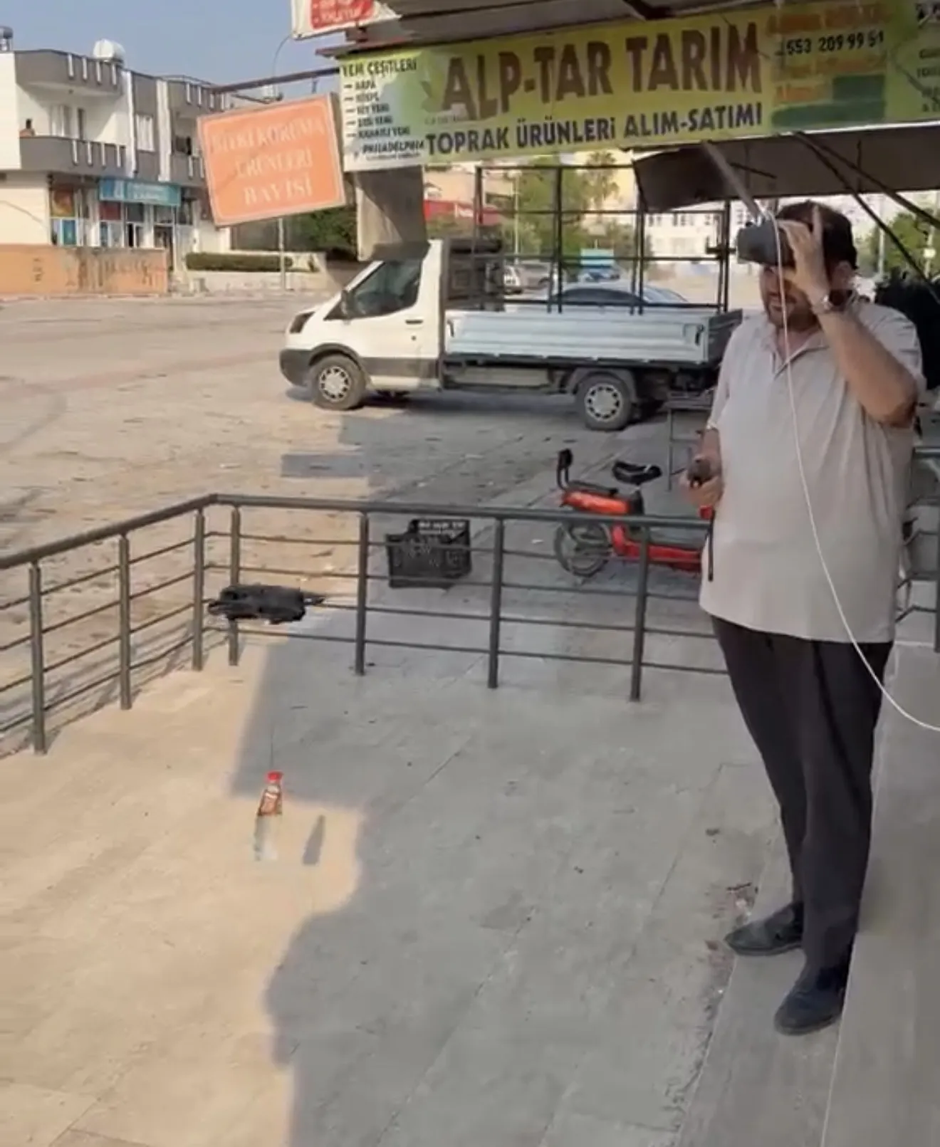 Osmaniyeli patronun dronla serinleten sürprizi
