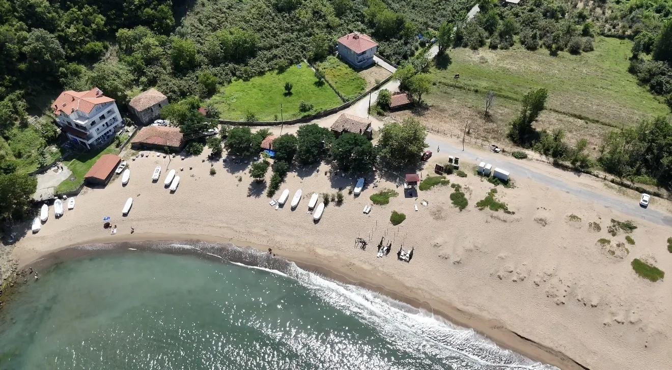 Amasra'nın saklı cenneti Göçkündemirci Plajı havadan böyle görüntülendi