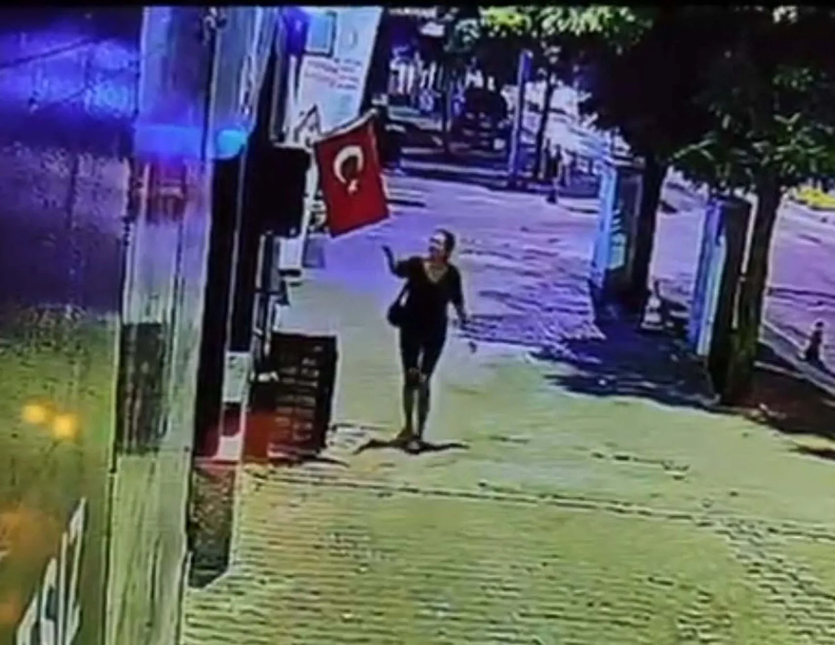 Muğla’da dükkan önündeki Türk bayrağını yakan kadın yakalandı