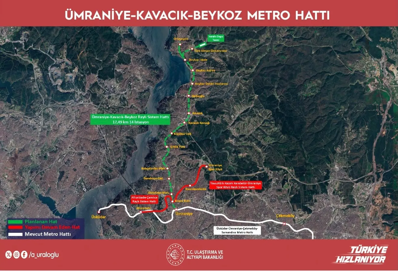 Beykoz metrosu için düğmeye basıldı