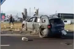 Düzce’de kavşak kazası beş kişiyi hastanelik etti