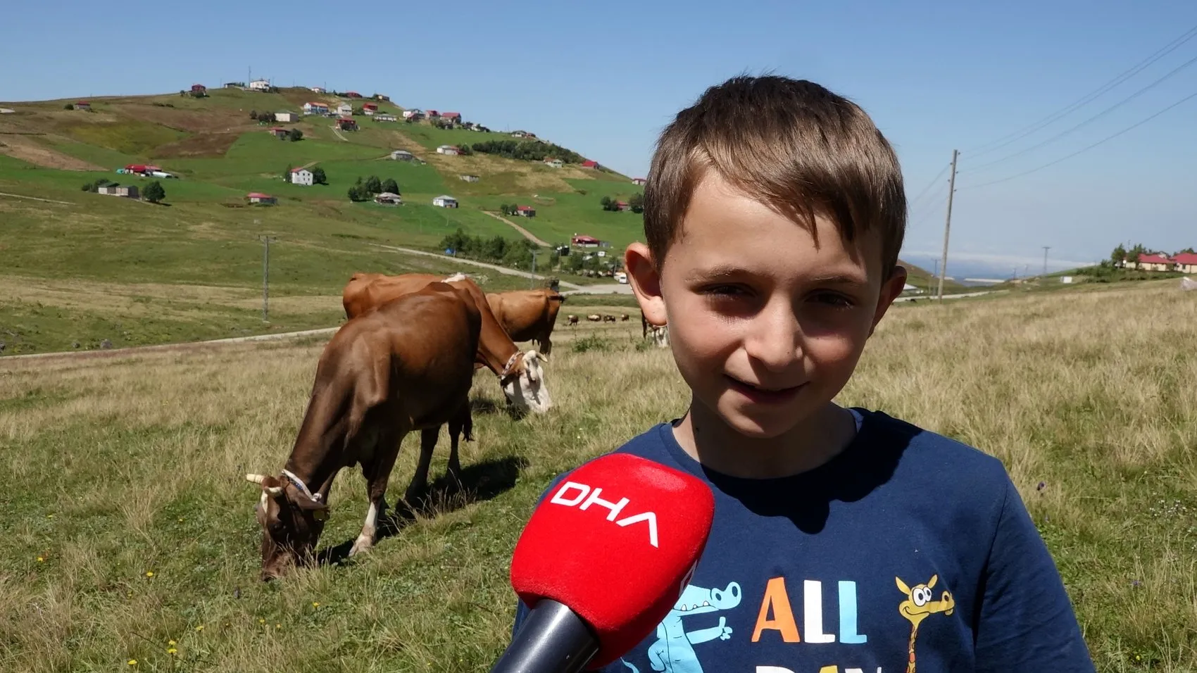12 yaşındaki Ufuk, yaylada topladığı çöplerle ödülü kaptı