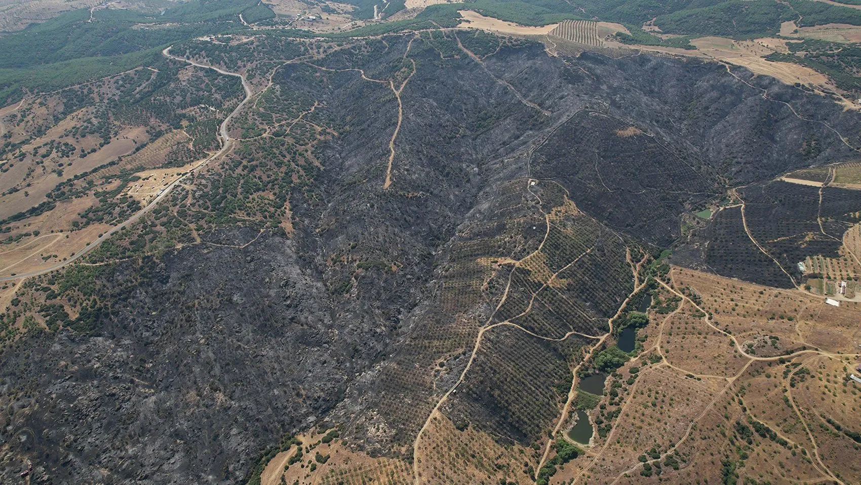 Manisa Kula yangını geride büyük bir enkaz bıraktı