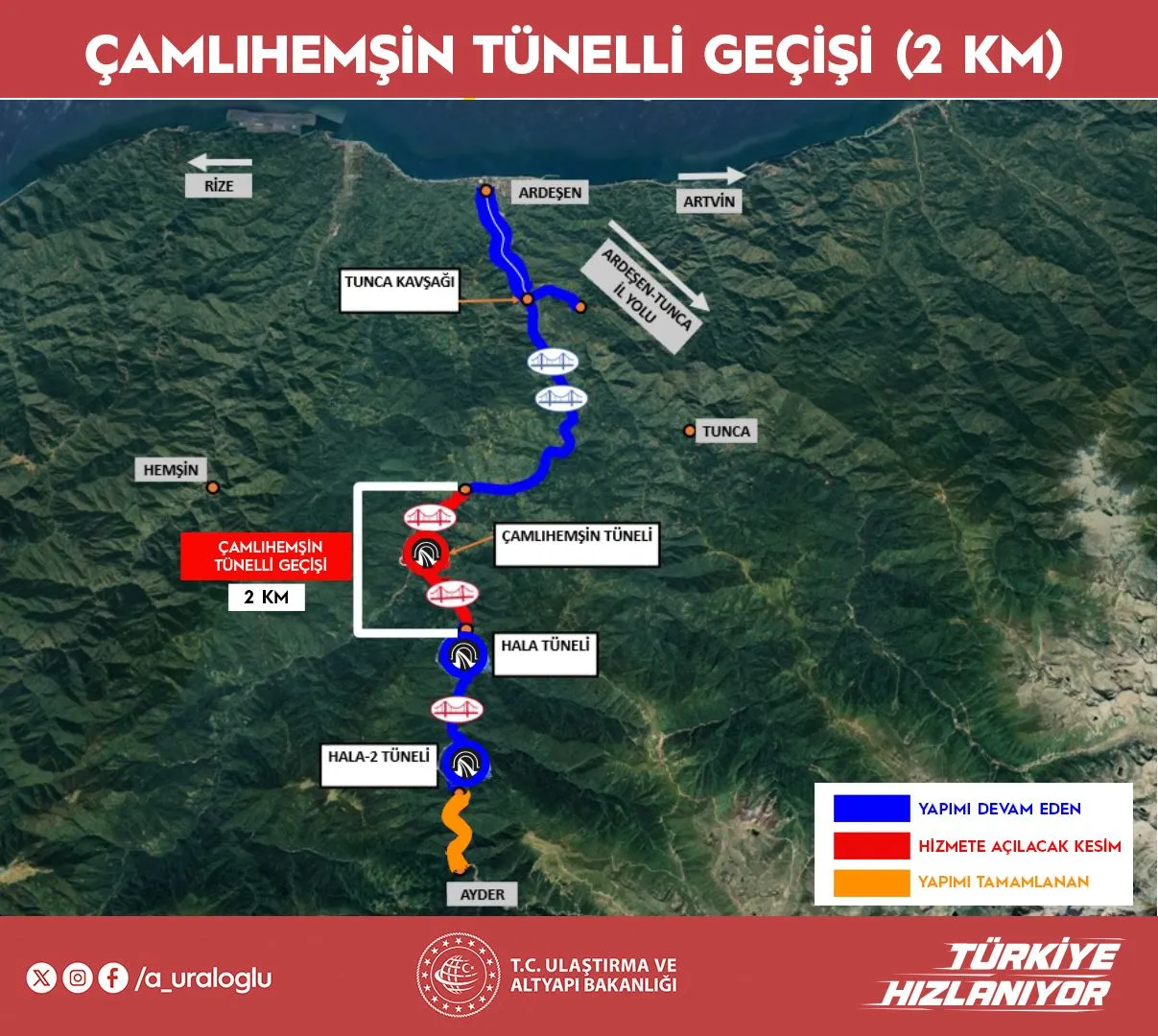 Ayder yolunda yeni dönem Tünelli geçiş pazartesi açılıyor