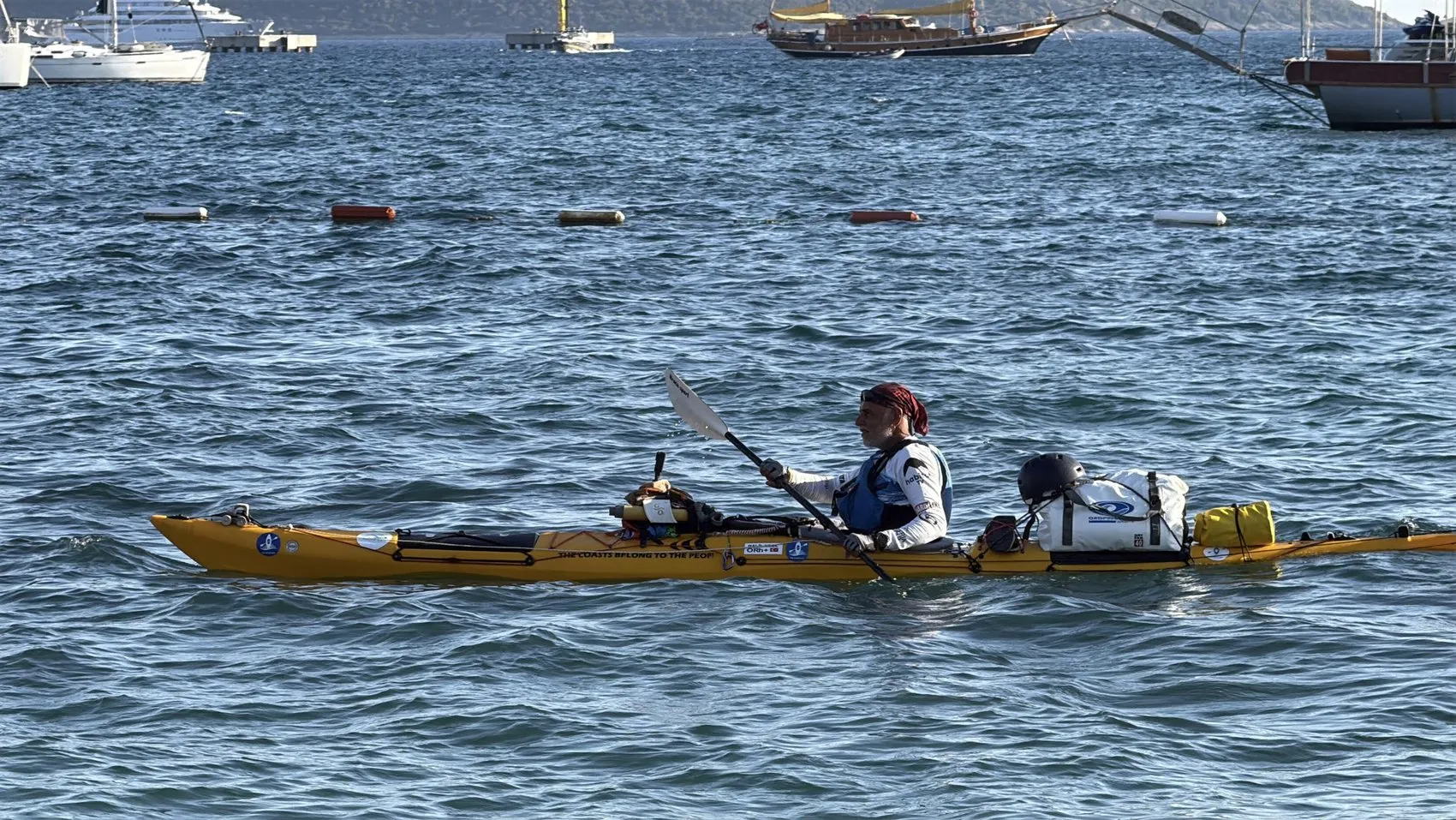 Emekli astsubayın kanoyla Türkiye turu 83 günde Bodrum'a ulaştı
