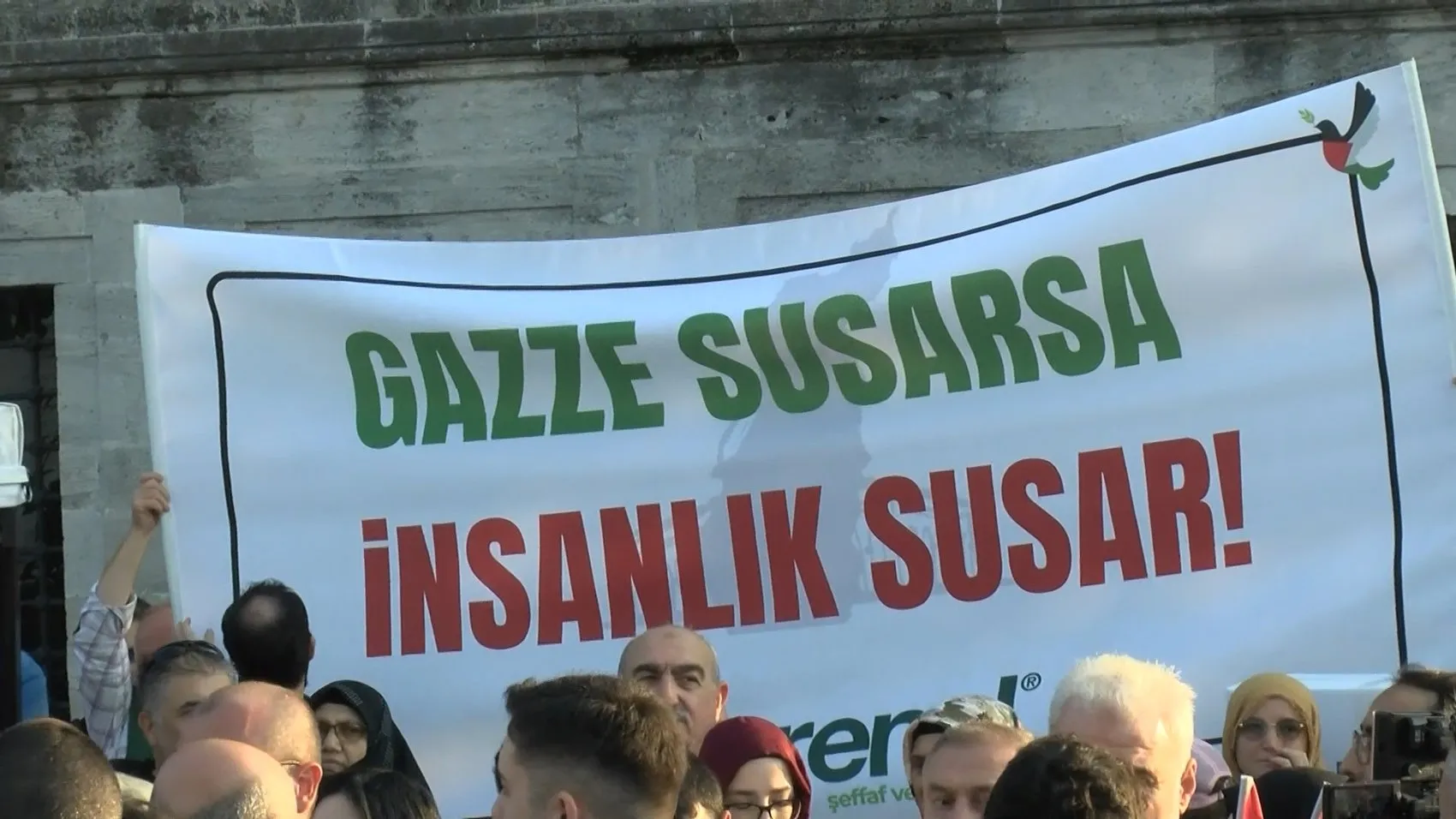 Üsküdar'da Gazze için insani yardım koridoru çağrısı
