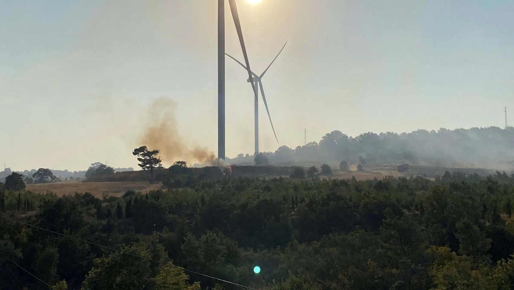 Çanakkale Bayramiç’te orman yangını alarmı