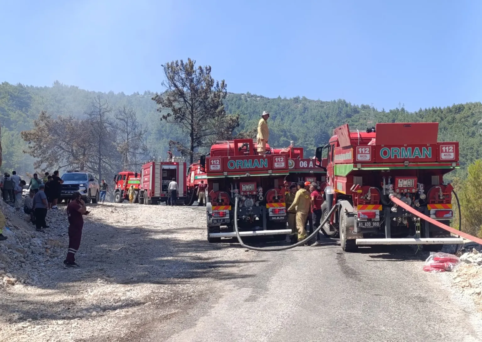 Alanya’da çıkan orman yangını üç saatte söndürüldü
