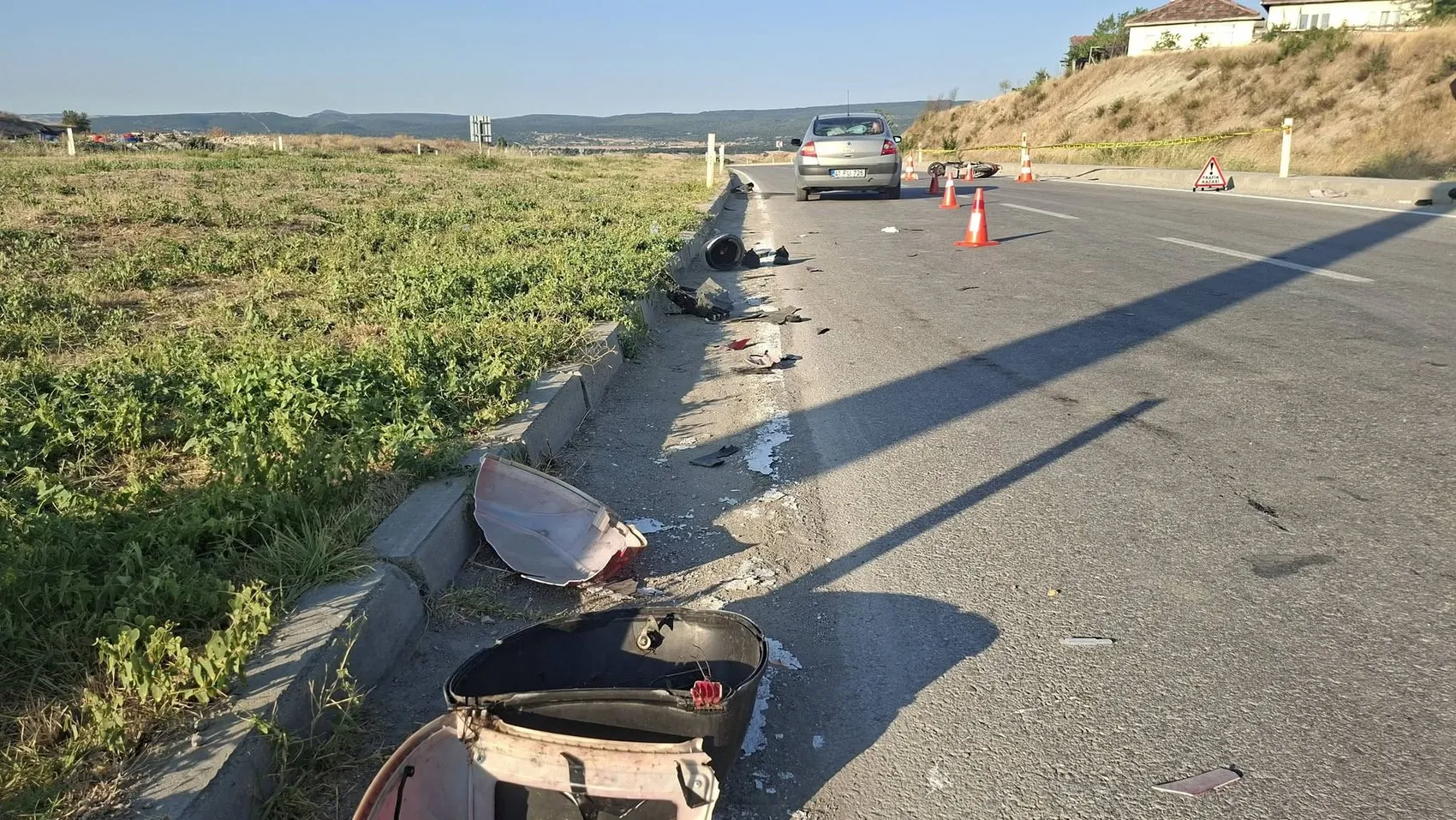 Hisarcık'ta elektrikli bisiklet ile otomobil çarpıştı, sürücü hayatını kaybetti