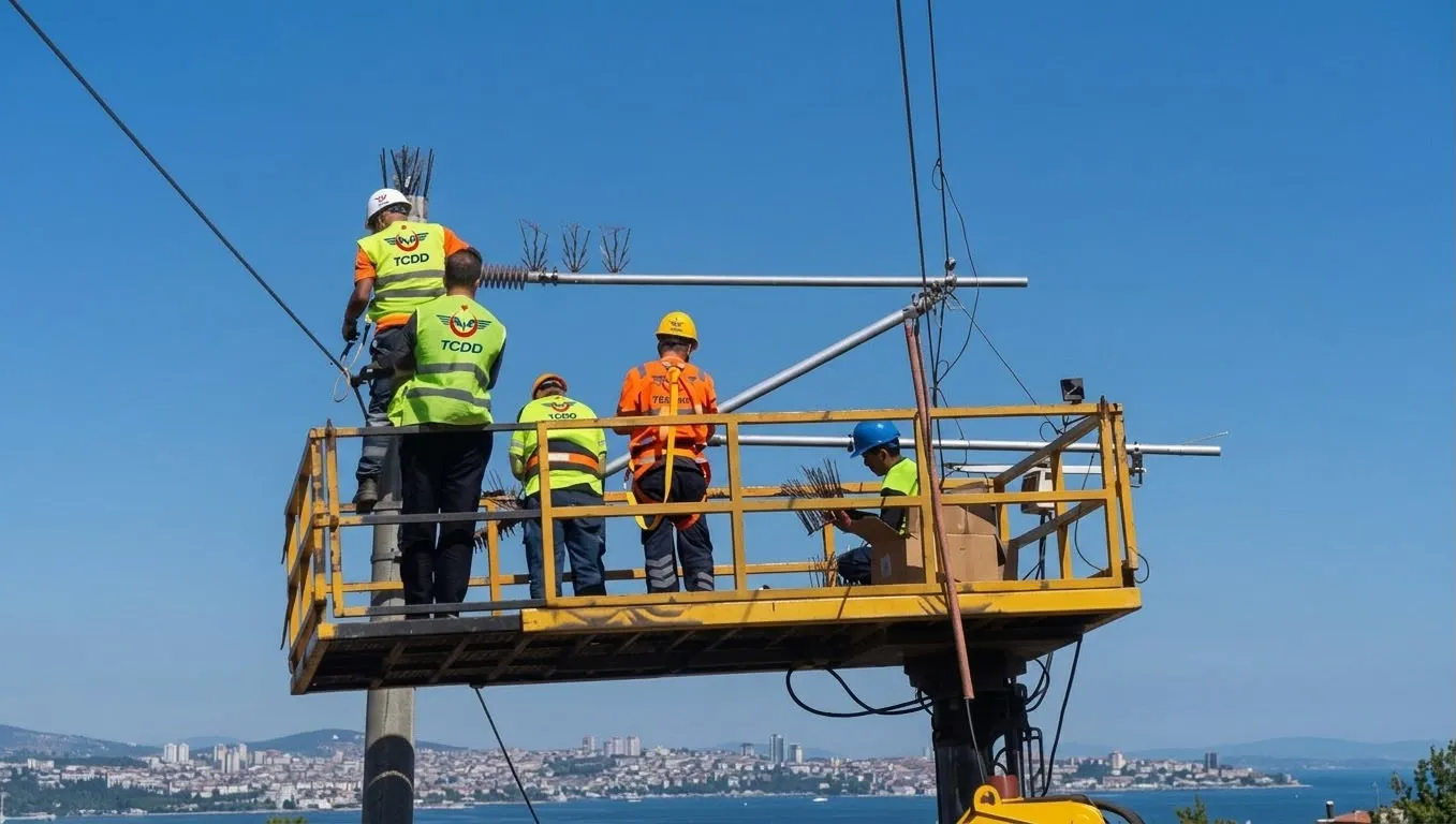 153 yıllık hatta leylekler için yeni önlem Elektrik direklerine özel aparat