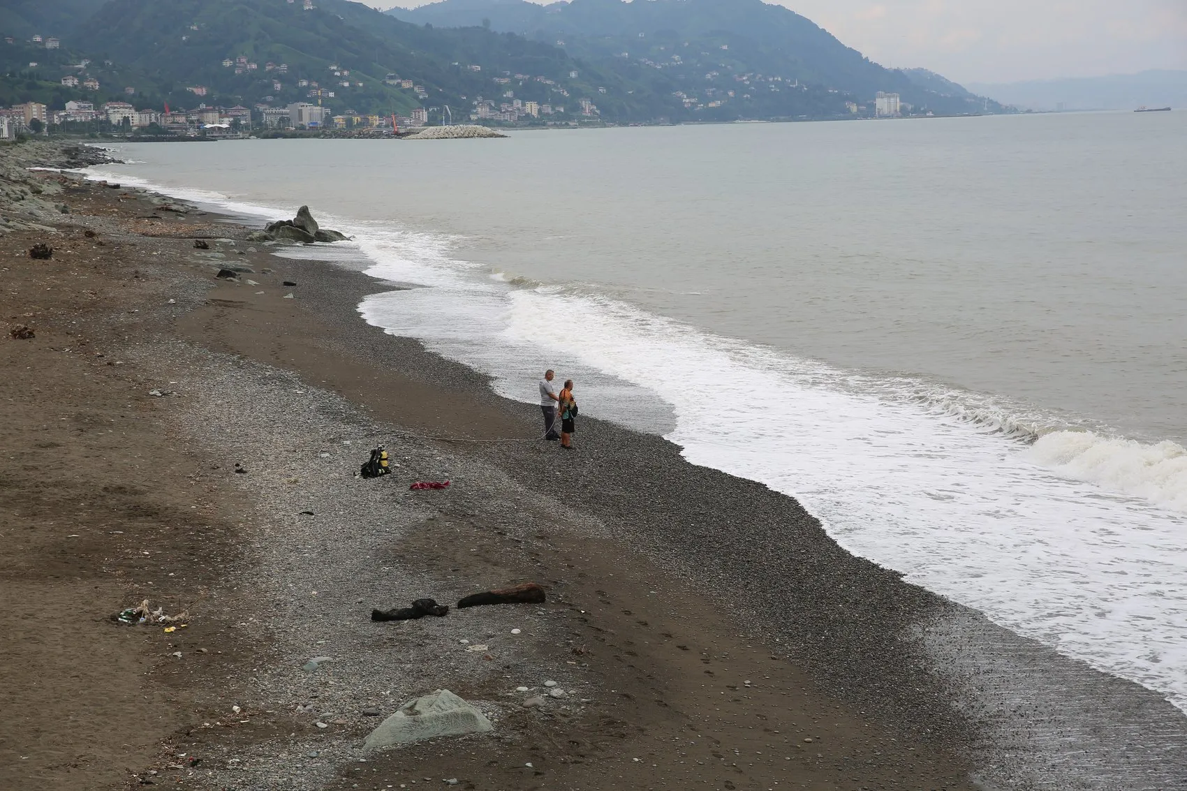 Rize'de dalgalara kapılan 11 yaşındaki çocuk için ikinci gün