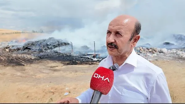 Sivas Şarkışla’daki eski çöplükte dumanlar yükseldi
