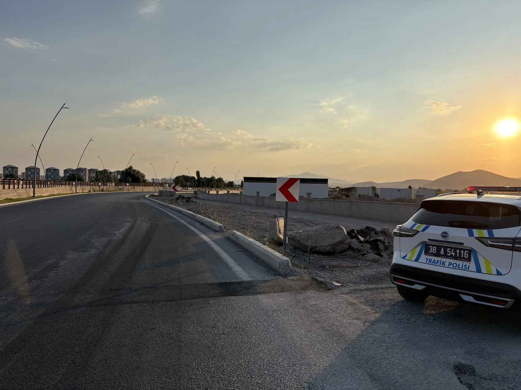 Kayseri'de motosiklet kazası iki kişiyi hastanelik etti