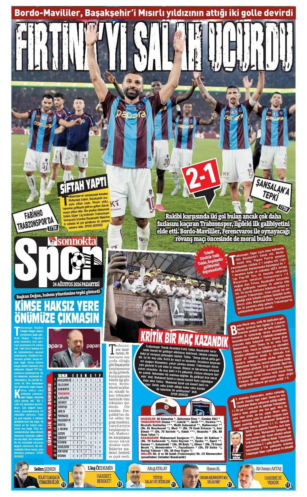 Trabzonspor’u 2 Gollük Salah Uçurdu, İlk Galibiyet Geldi