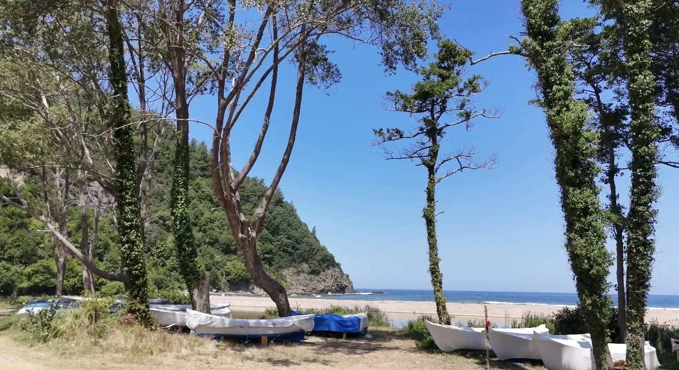 Amasra'nın saklı cenneti Göçkündemirci Plajı havadan böyle görüntülendi