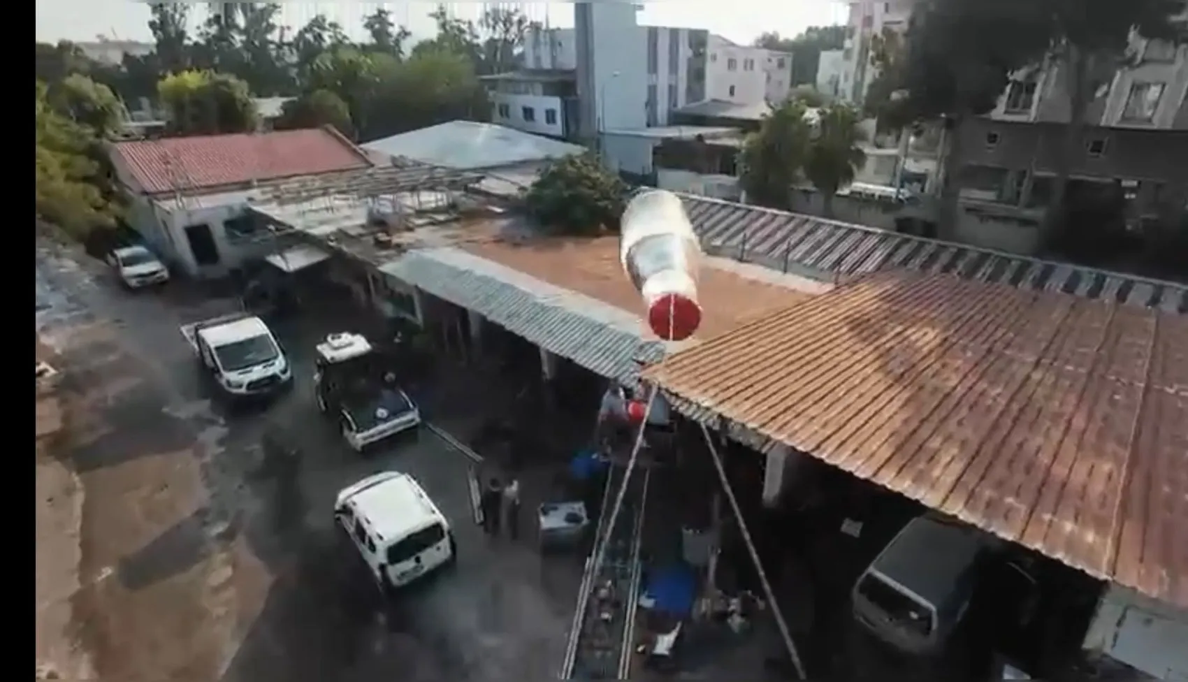 Osmaniyeli patronun dronla serinleten sürprizi