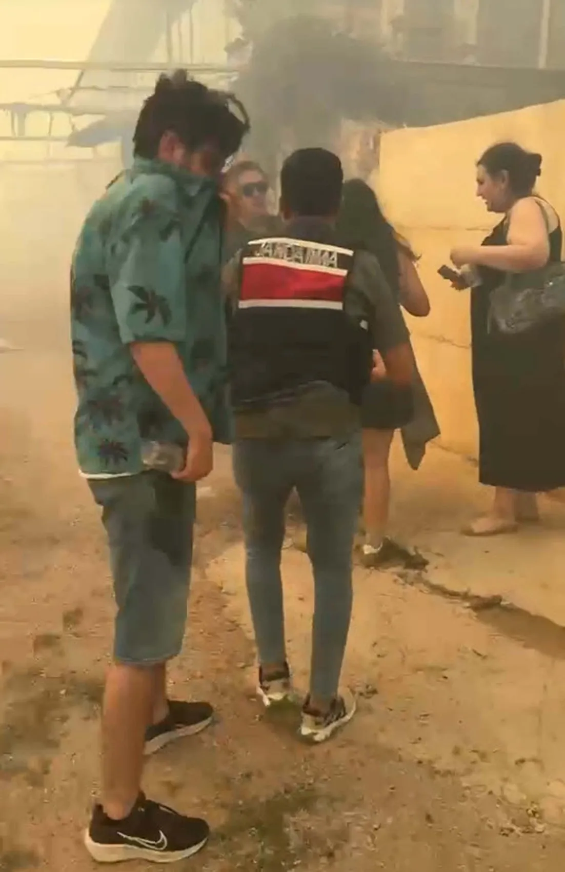Edremit'te orman yangını paniği Jandarma vatandaşları alevlerin içinden kurtardı
