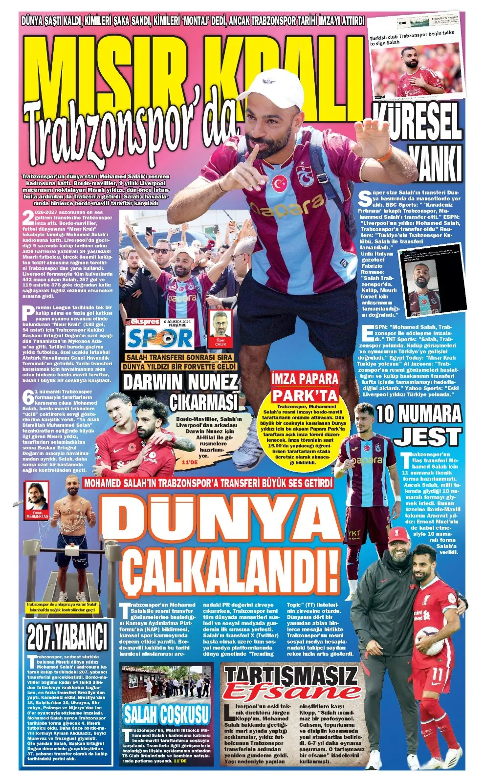 Trabzonspor'un Salah hamlesi yerel basını ayağa kaldırdı