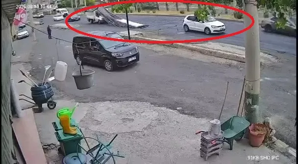 Diyarbakır Silvan yolunda ani fren tehlikesi