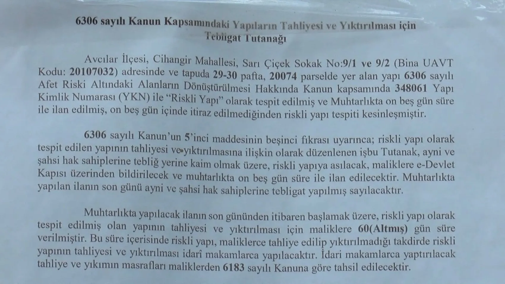 Avcılar'da kentsel dönüşüm baskısıyla 81 yaşındaki kadının evi ateşe verildi