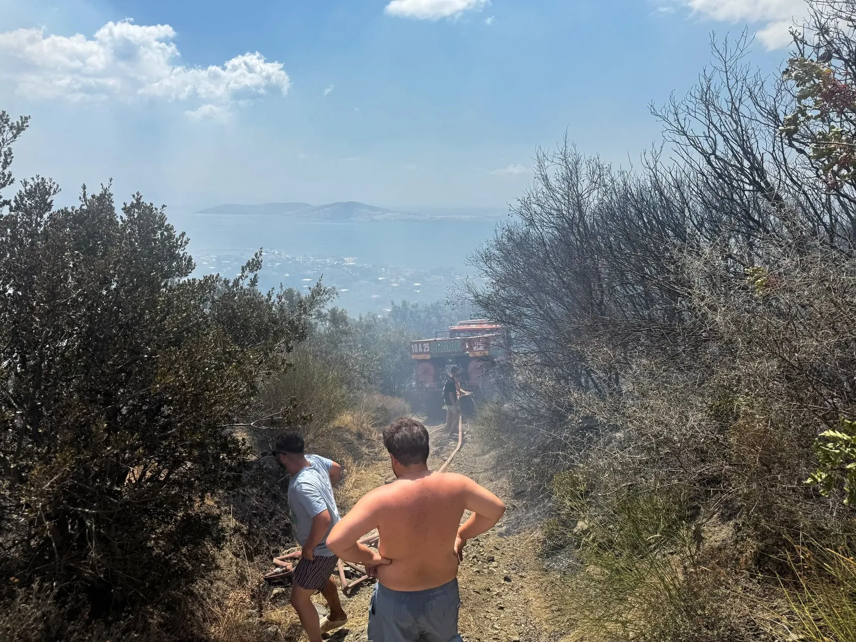 Erdek ormanlarında korkutan yangın kontrol altına alındı