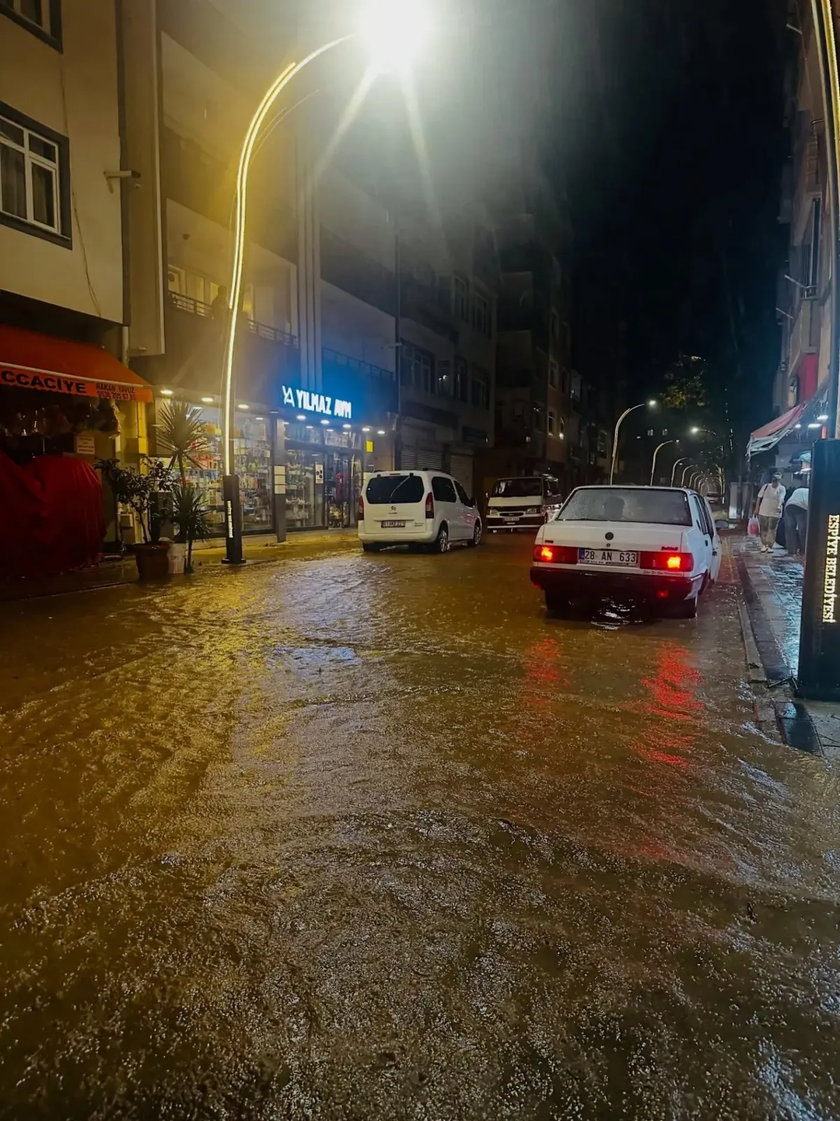 Giresun'da sel felaketi: Çınarcık Deresi'nin taşma anı dehşete düşürdü