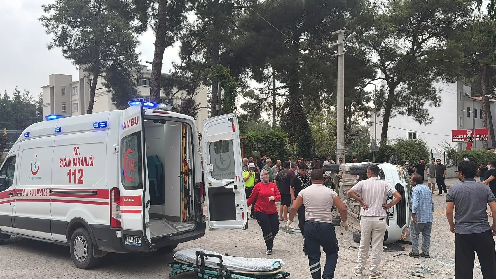 Düziçi’nde kavşak kazası 5 kişi yaralandı