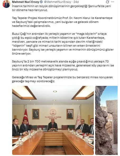 Şanlıurfa Taş Tepeler için yeni dönem başlıyor