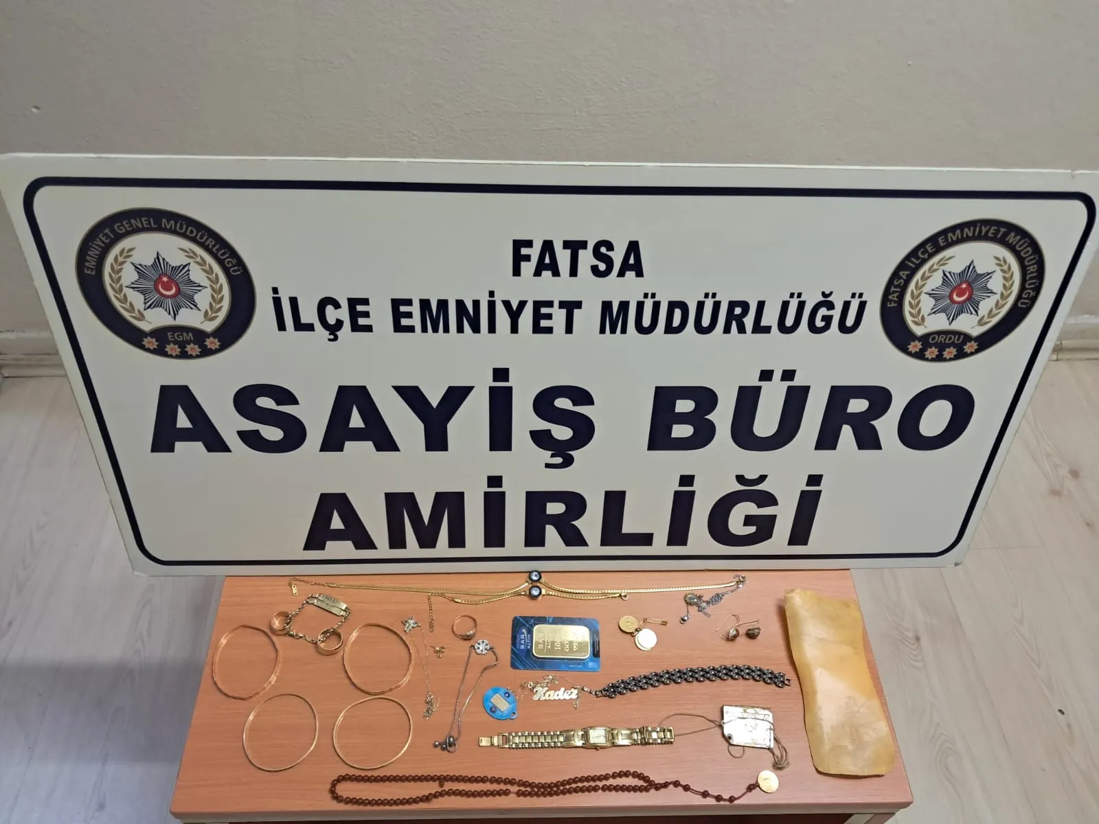 Fatsa'da altın hırsızlığı yapan şebeke Malatya'da yakayı ele verdi