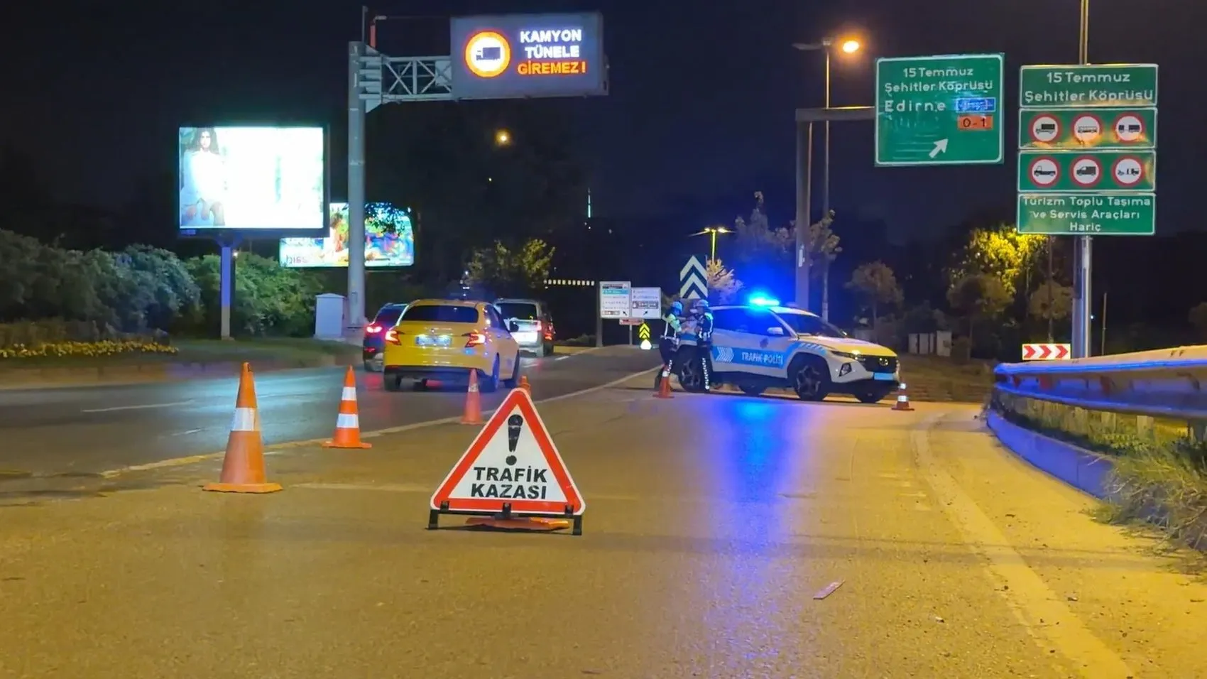 Köprüde çekim molası trafiği etkileyecek