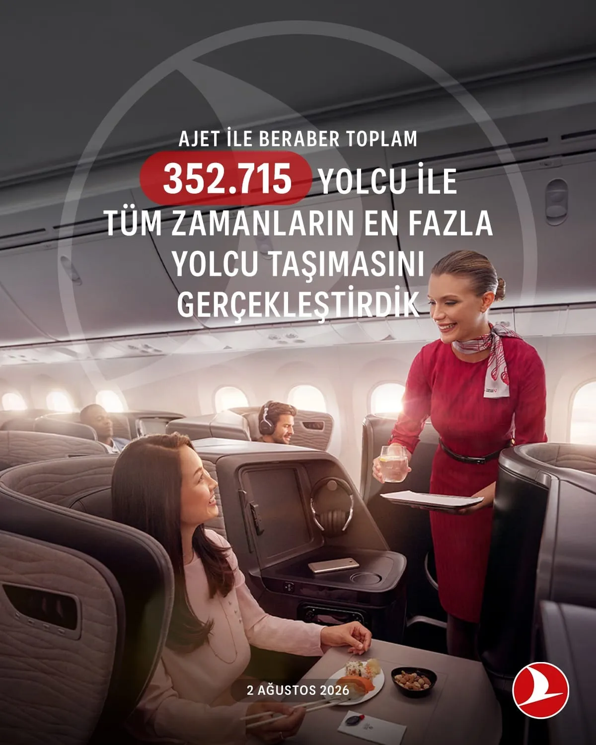 THY bir günde 350 binden fazla yolcu taşıyarak rekor kırdı