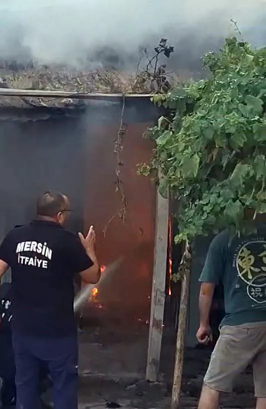 Mersin'de aile kavgası evi kül etti