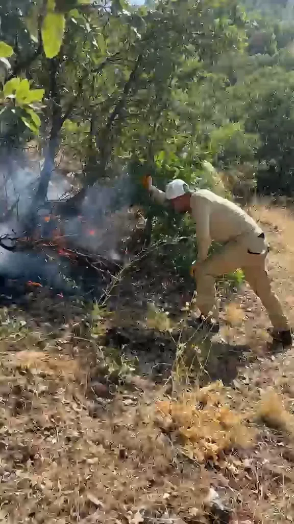 Eruh'ta yangınla mücadele eden ekipler soluğu düğünde aldı