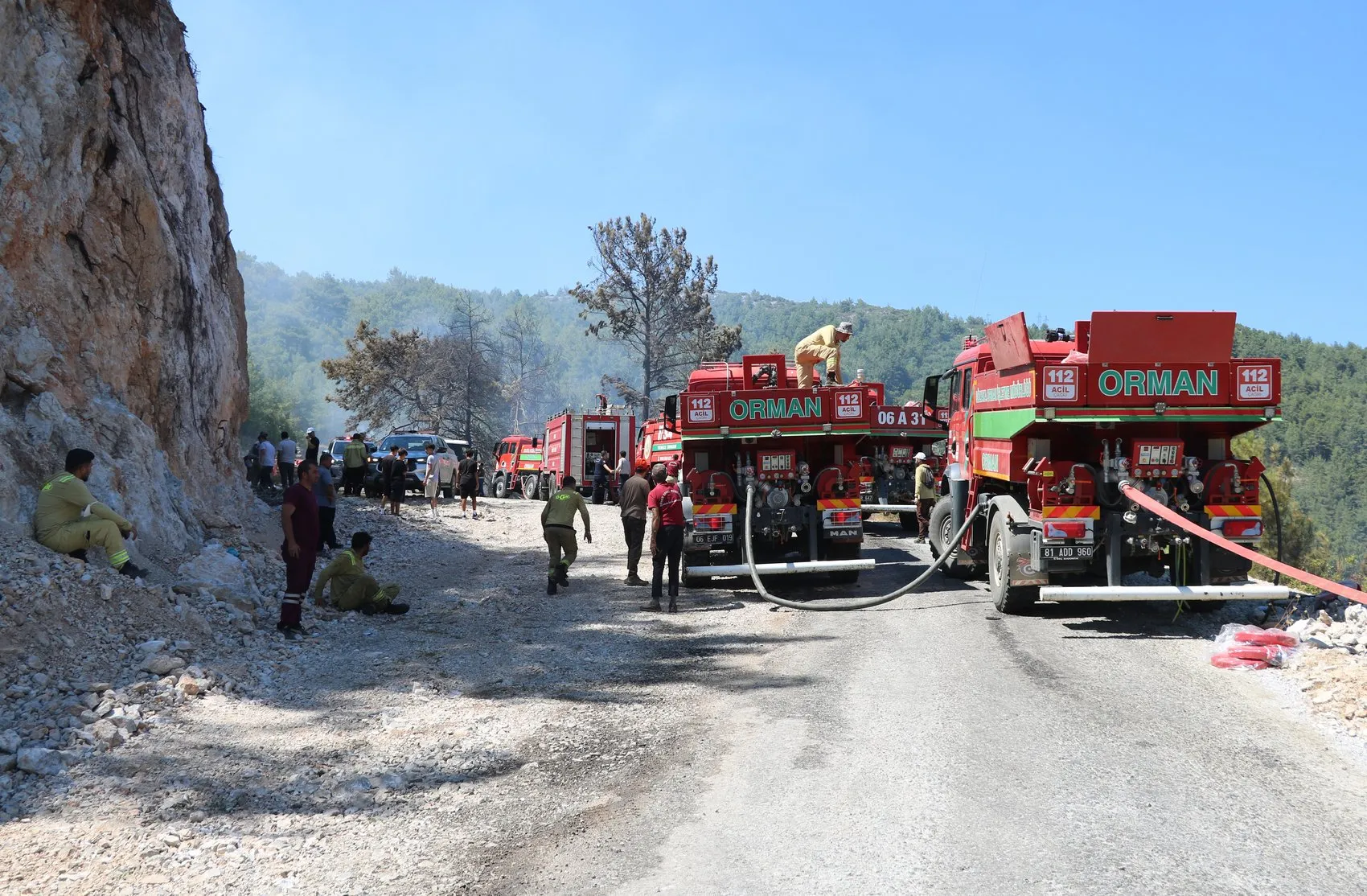 Alanya'da ormanlık alanda yangın paniği