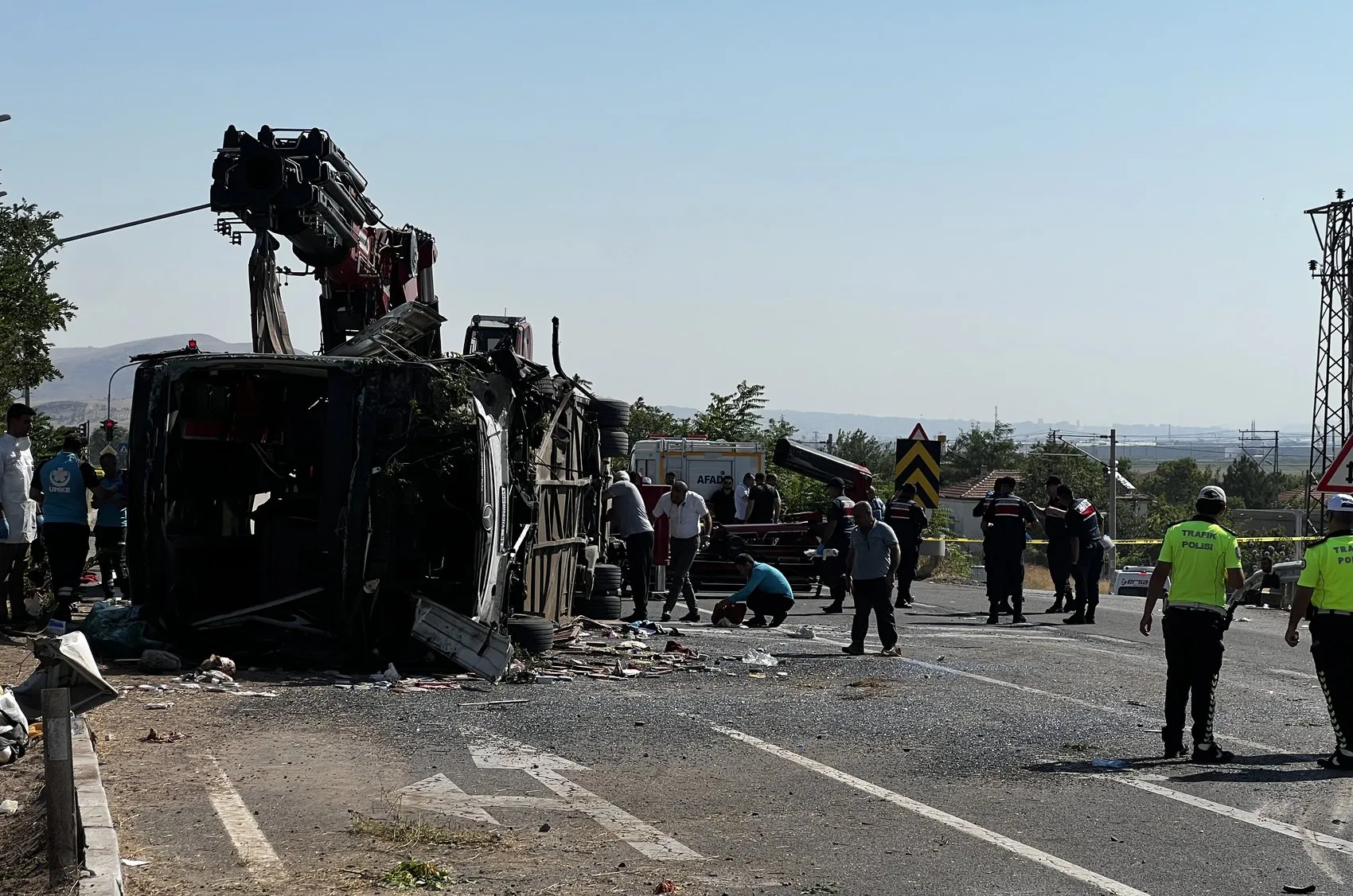 Kayseri yolunda otobüs faciası