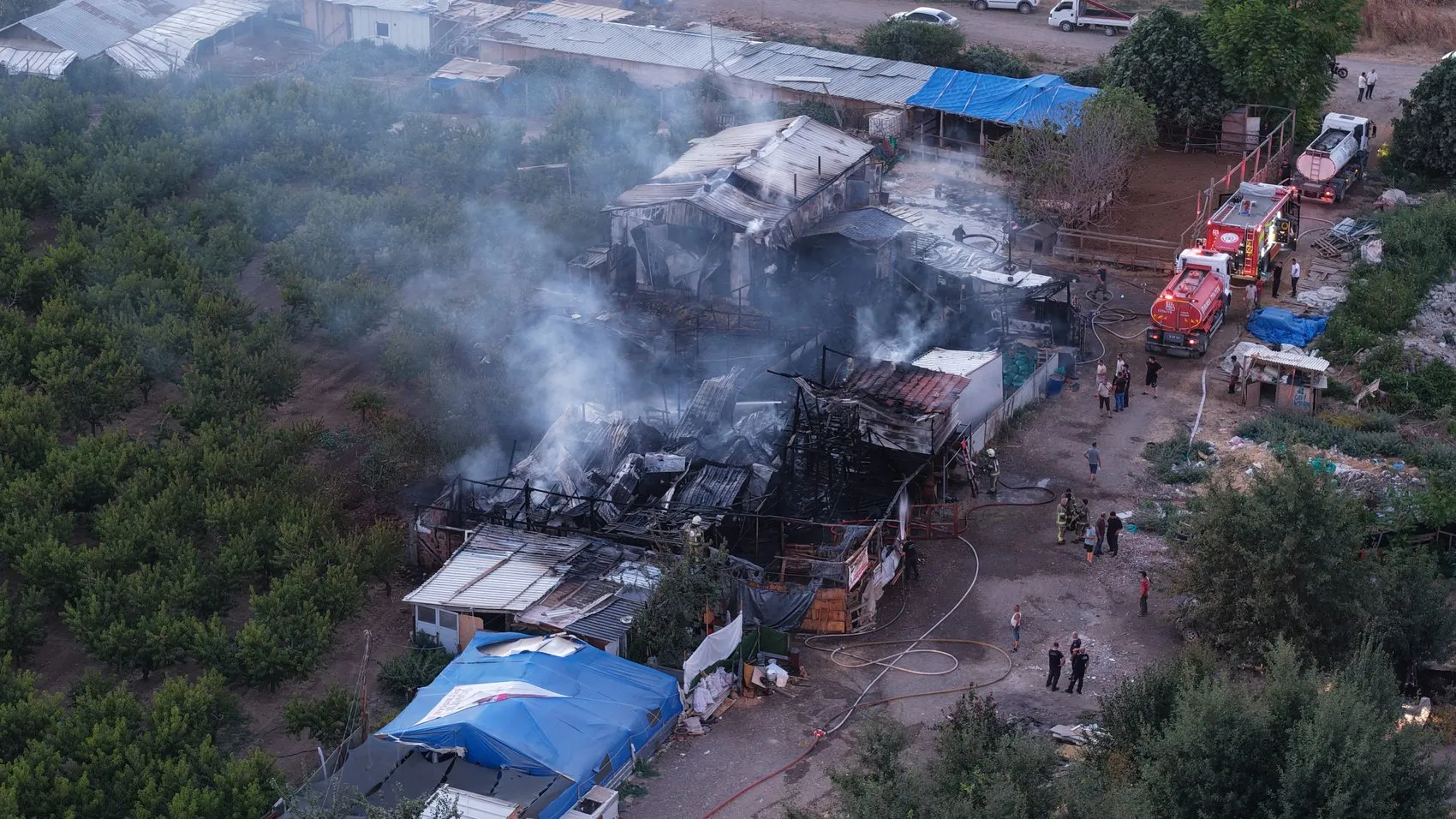 Bursa Yıldırım’da bir çiftlik alevlere teslim oldu