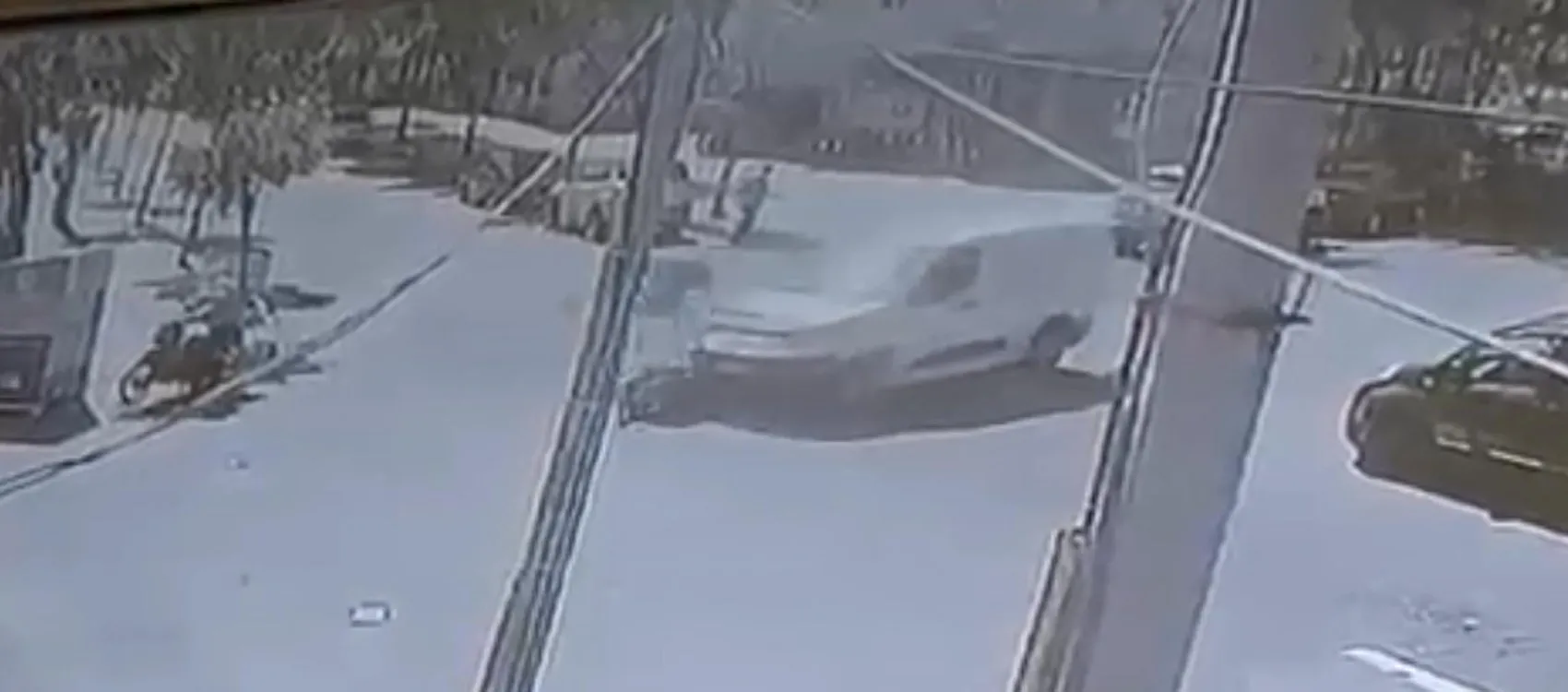 Çorlu'da motosiklet kazası kamerada