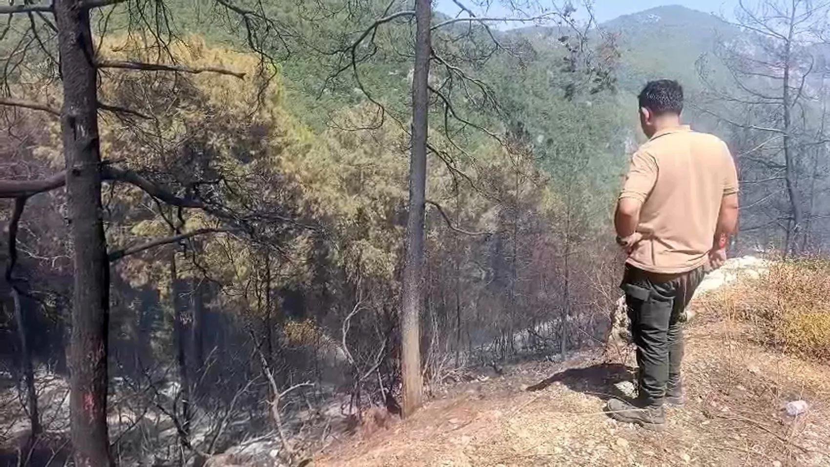 Alanya’da çıkan orman yangını üç saatte söndürüldü
