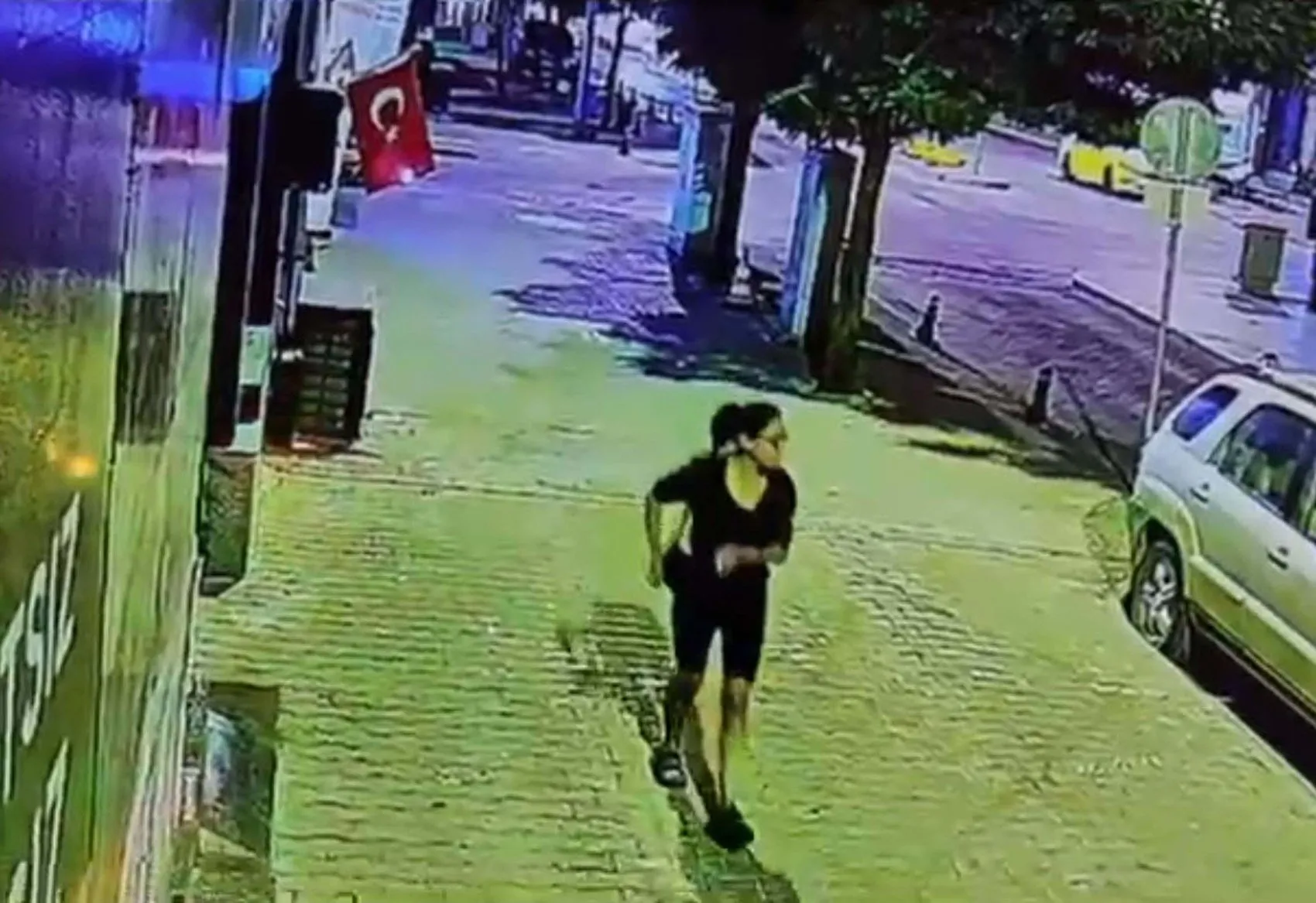Muğla’da dükkan önündeki Türk bayrağını yakan kadın yakalandı