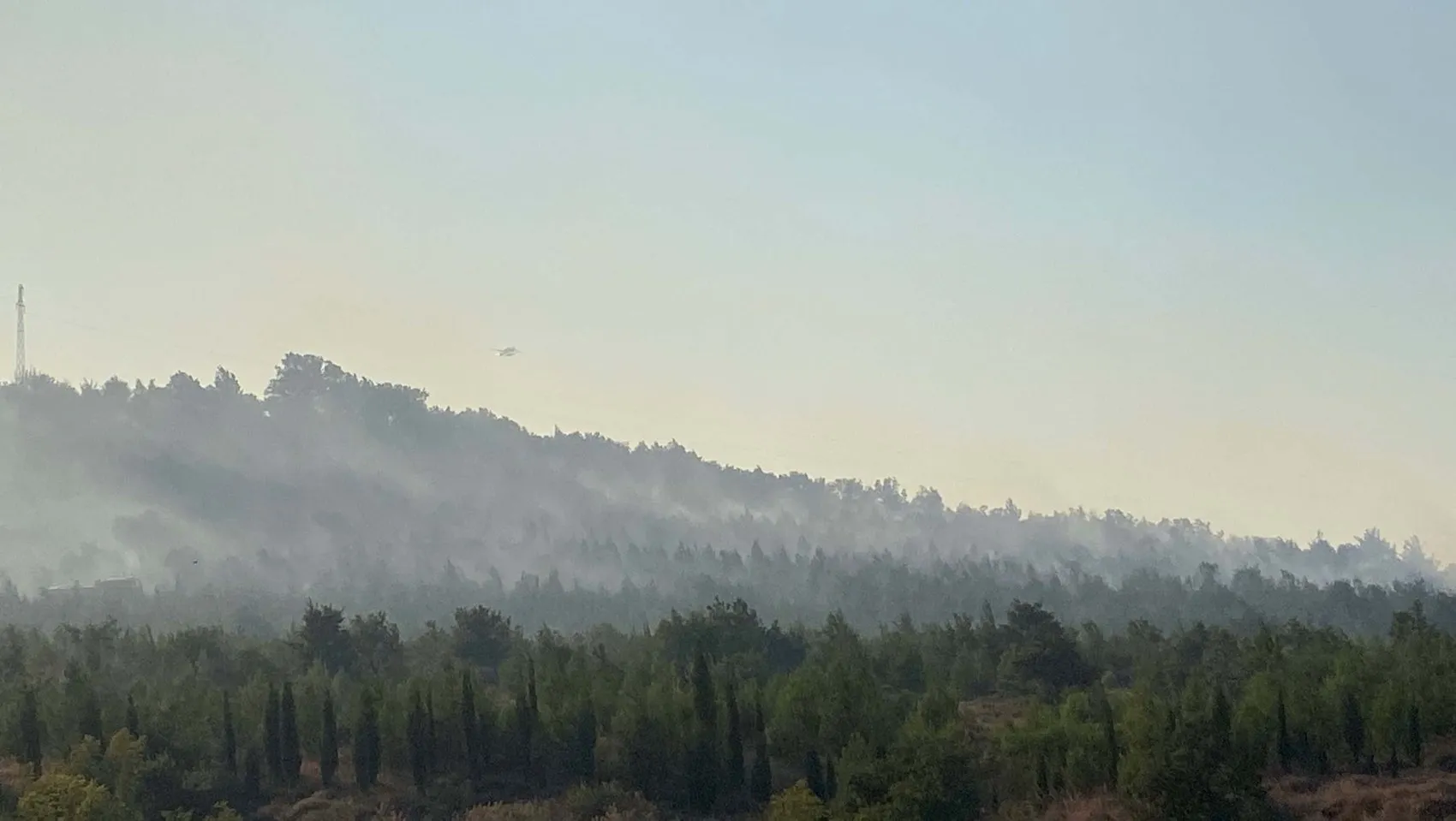 Çanakkale Bayramiç’te orman yangını alarmı