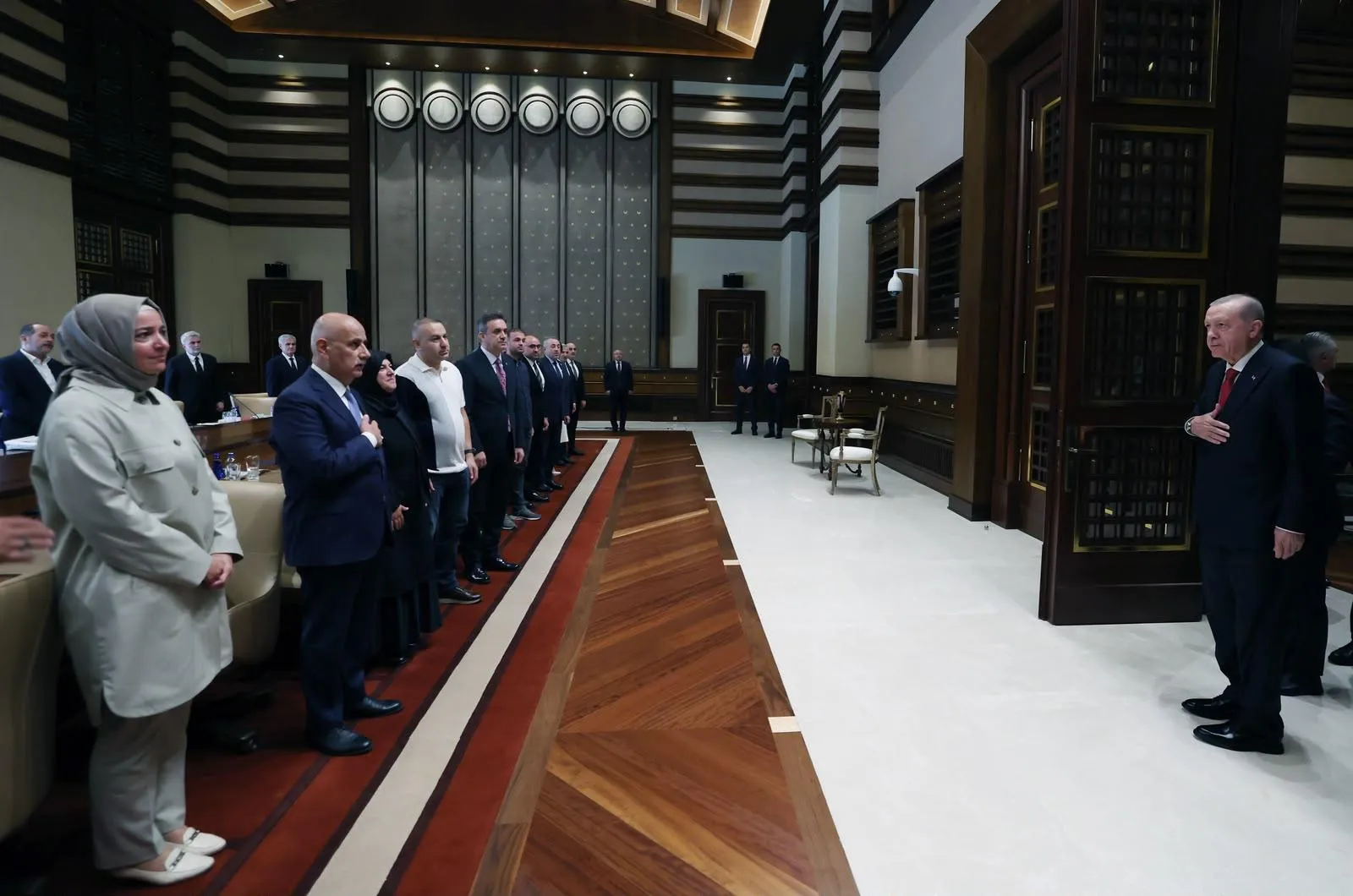 Kahramanmaraş saldırısında hayatını kaybedenlerin aileleri Erdoğan ile görüştü