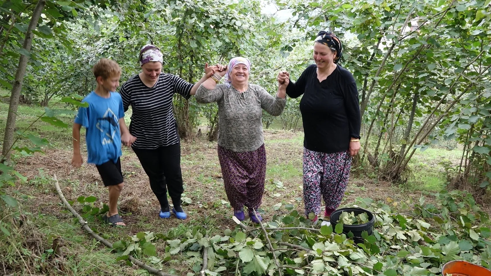 Trabzon'da fındık mesaisi horonla şenlendi