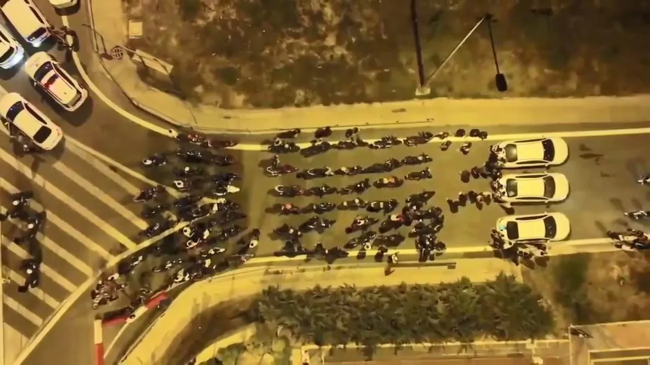 Motosikletle akrobasi yapan 58 sürücüye gözaltı
