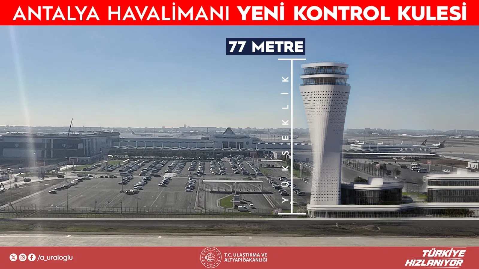 Antalya Havalimanı yeni kuleyle kapasitesini artırıyor
