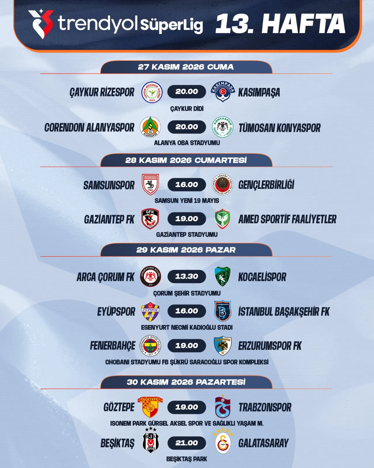 Süper Lig'de dev randevuların tarihleri netleşti: İşte futbolseverlerin beklediği o takvim