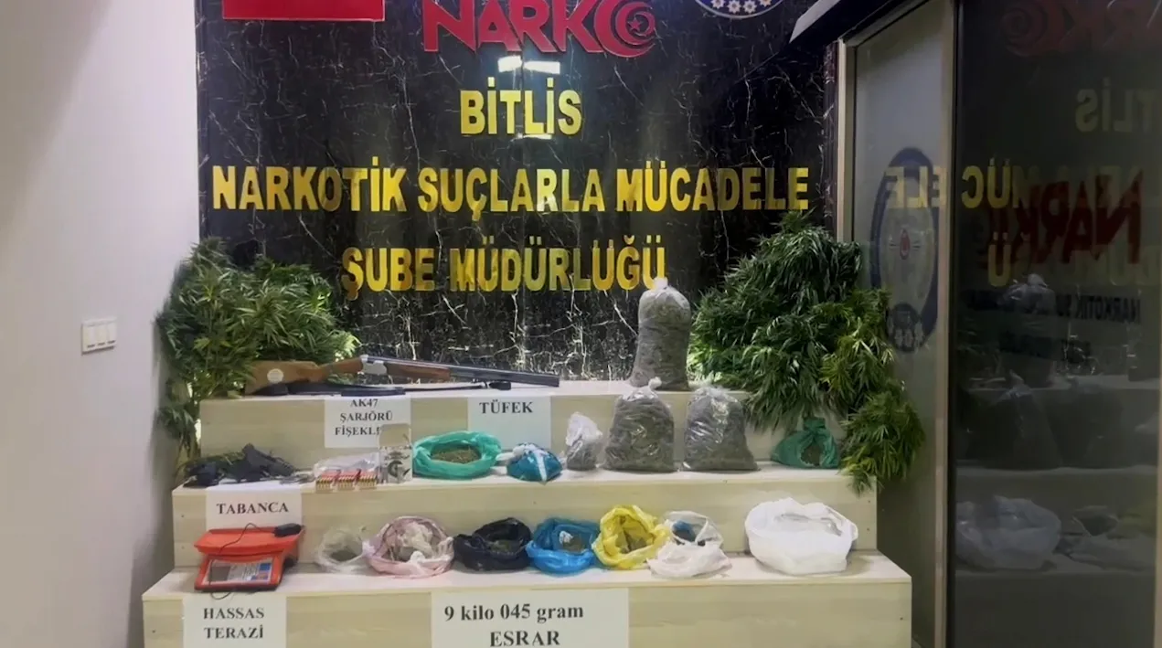 Bitlis'te narkotik operasyonu: Zehir tacirlerine ağır darbe