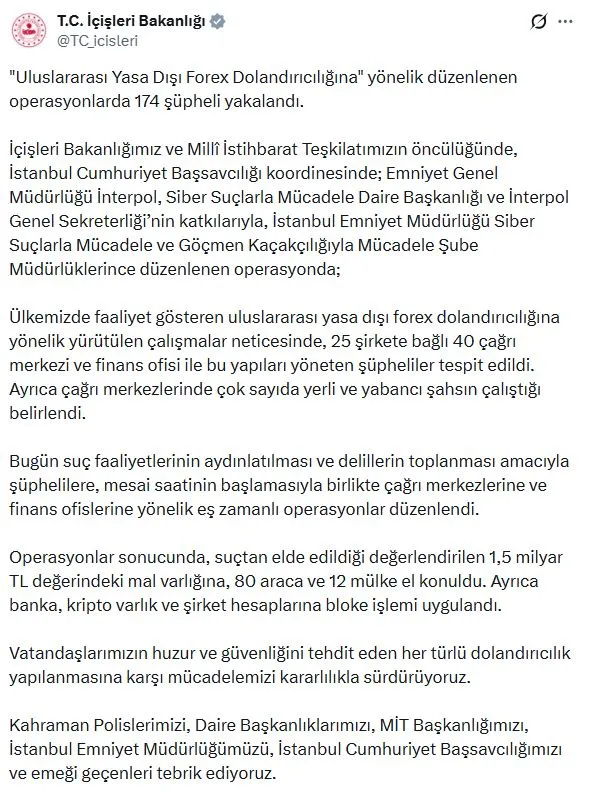Dijital ağlara dev darbe: 1,5 milyar liralık vurgun operasyonunda 174 gözaltı