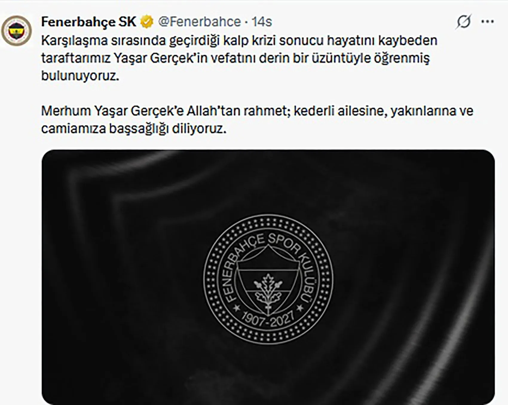 Baba ile oğulun ilk ve son stadyum hayali: Derbide yürek burkan veda