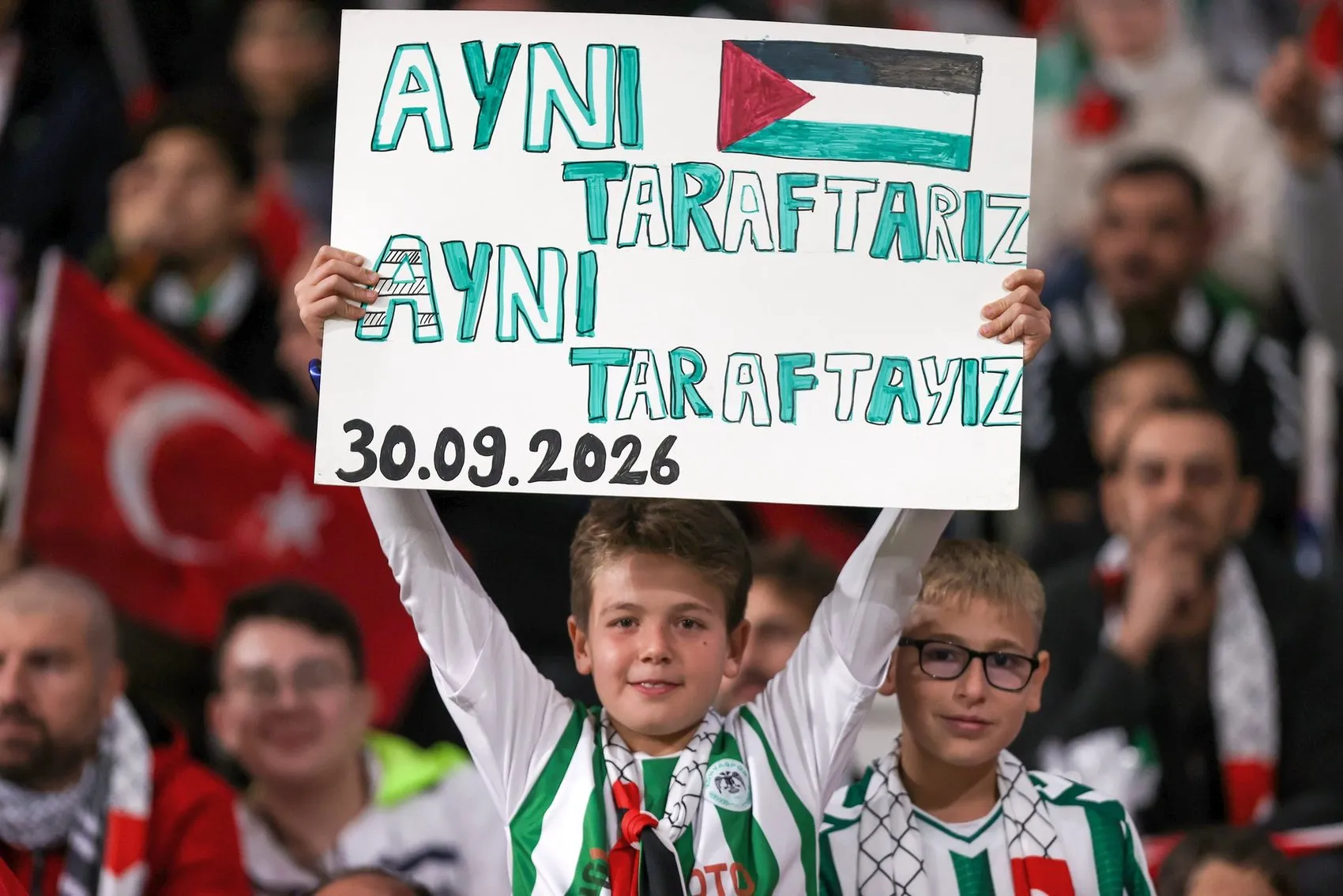 Konya'da yeşil sahalarda tarihi dayanışma: Filistin için tek yürek oldular