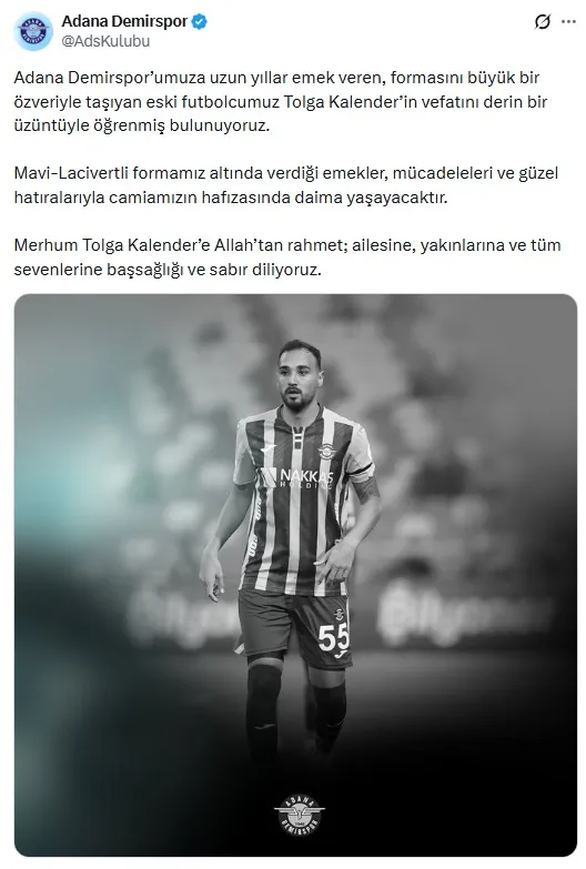 Yeşil sahalardan zamansız veda: Tolga Kalender 25 yaşında hayatını kaybetti